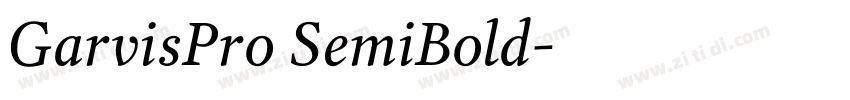 GarvisPro SemiBold字体转换